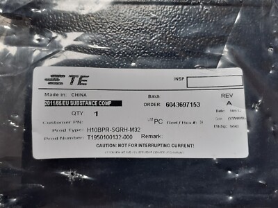 E: TE Connectivity H10BPR-SGRH-M32 T1950100132-000 Steckergehäuse   NEU in OVP