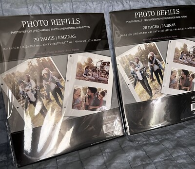 PINNACLE  20 Pages Photo Refills 20- 8x10 inches Two Sealed Packages