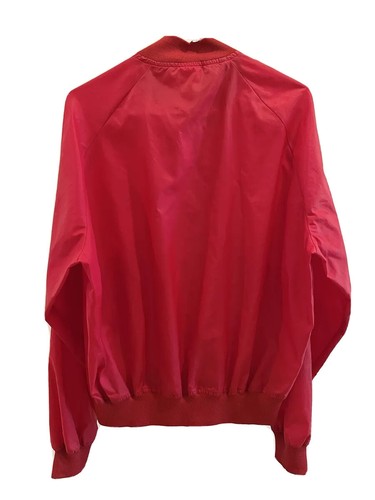 Rare Vintage 90s OU Oklahoma Sooners Red Snap Front Nylon Jacket White Logo sz L - Picture 2 of 10