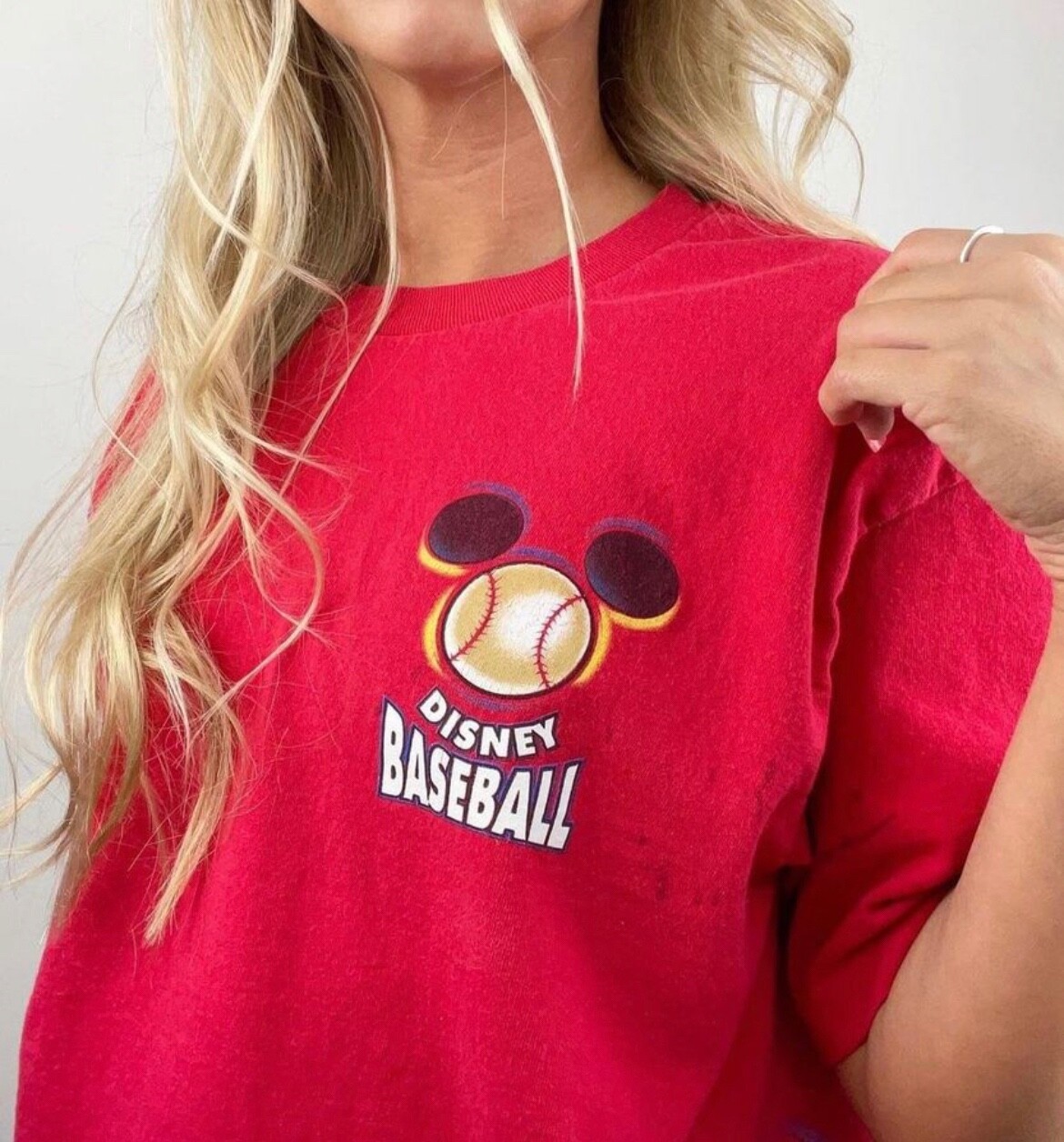vintage 1999 disney baseball single stitch shirt w/ M… Gem