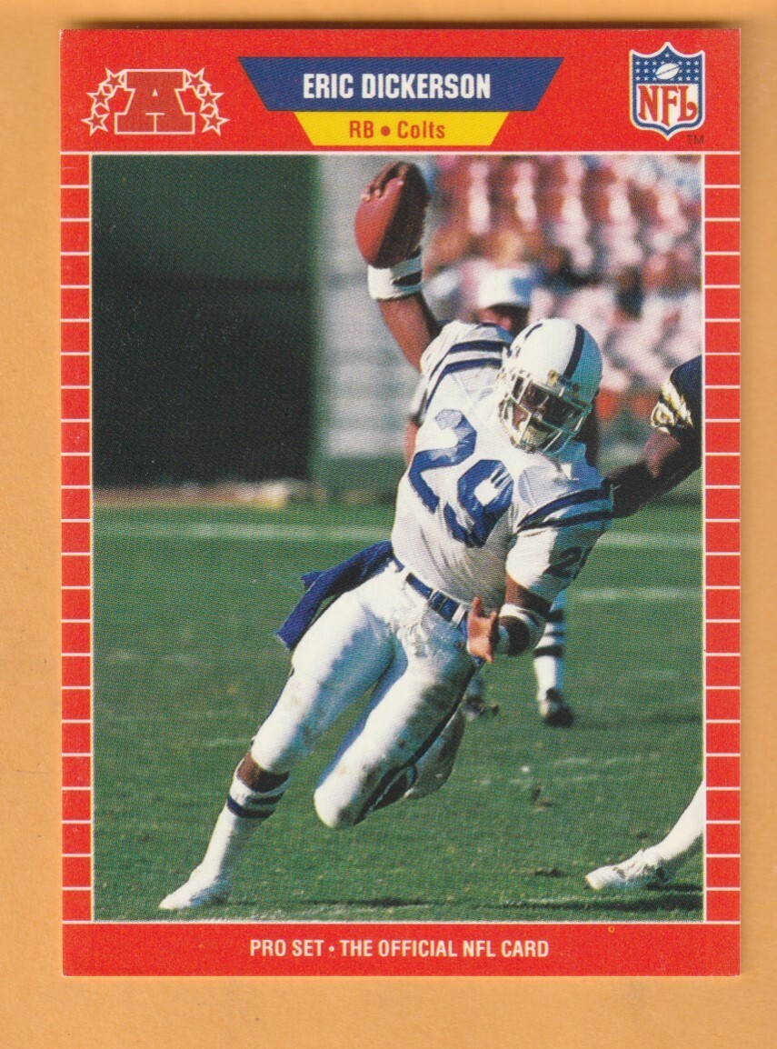 Eric Dickerson Indianapolis Colts 1989 Pro Set #455 HOF SMU Mustangs