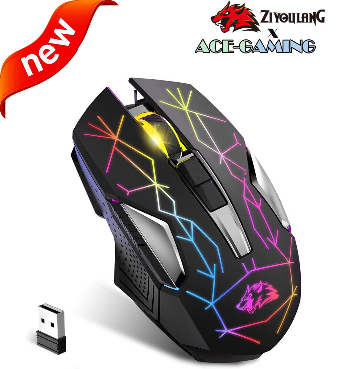 Wireless Mouse Gaming Rechargeable Optical Mouse Cordless 7 Wireless Mouse Gaming Rechargeable Optical Mouse Cordless 7