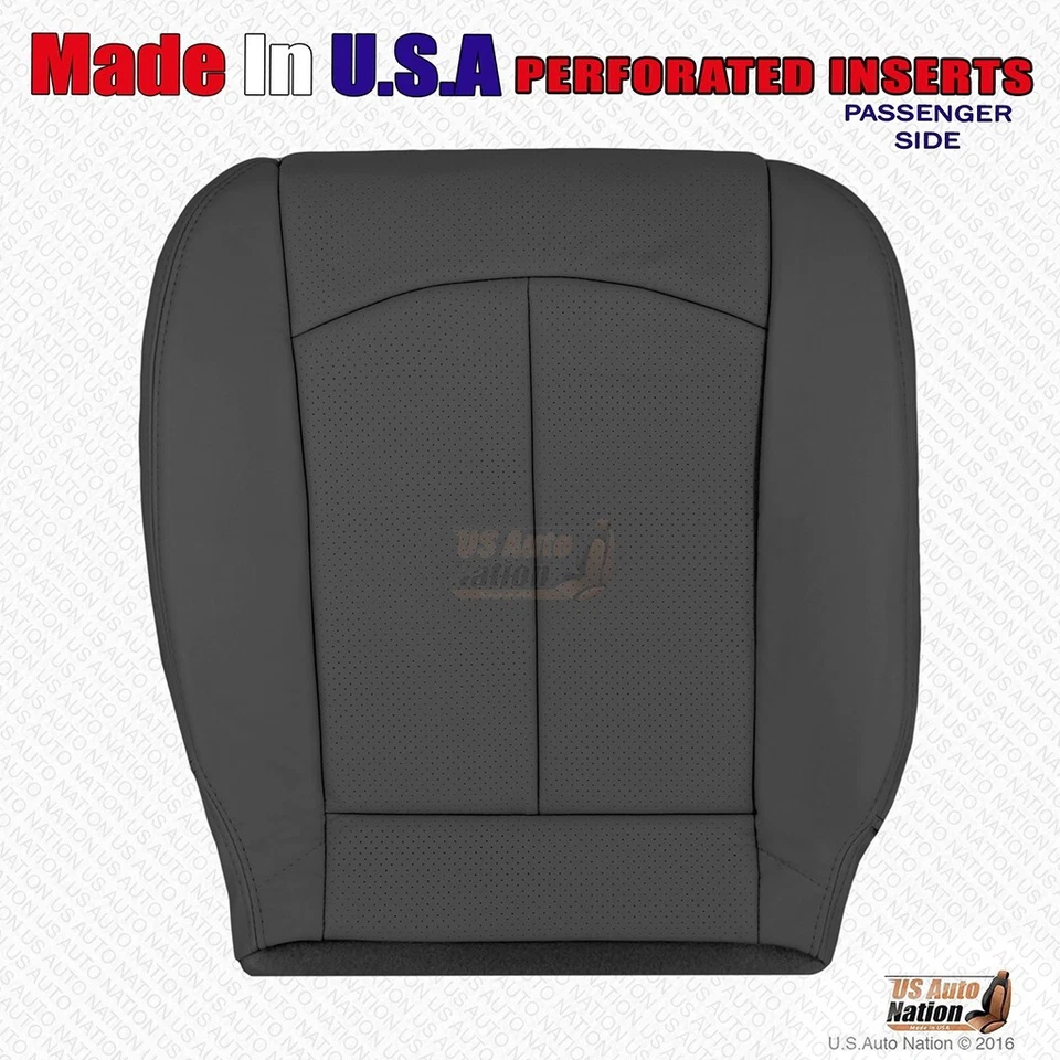 Front Passenger Bottom & Top Leather Seat Cover Black For 2011 2012 Infiniti G25 - Image 4 of 4