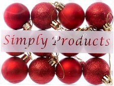 24x Christmas Baubles Tree Balls 2023 Party Wedding Ornament Xmas-Decor Party UK