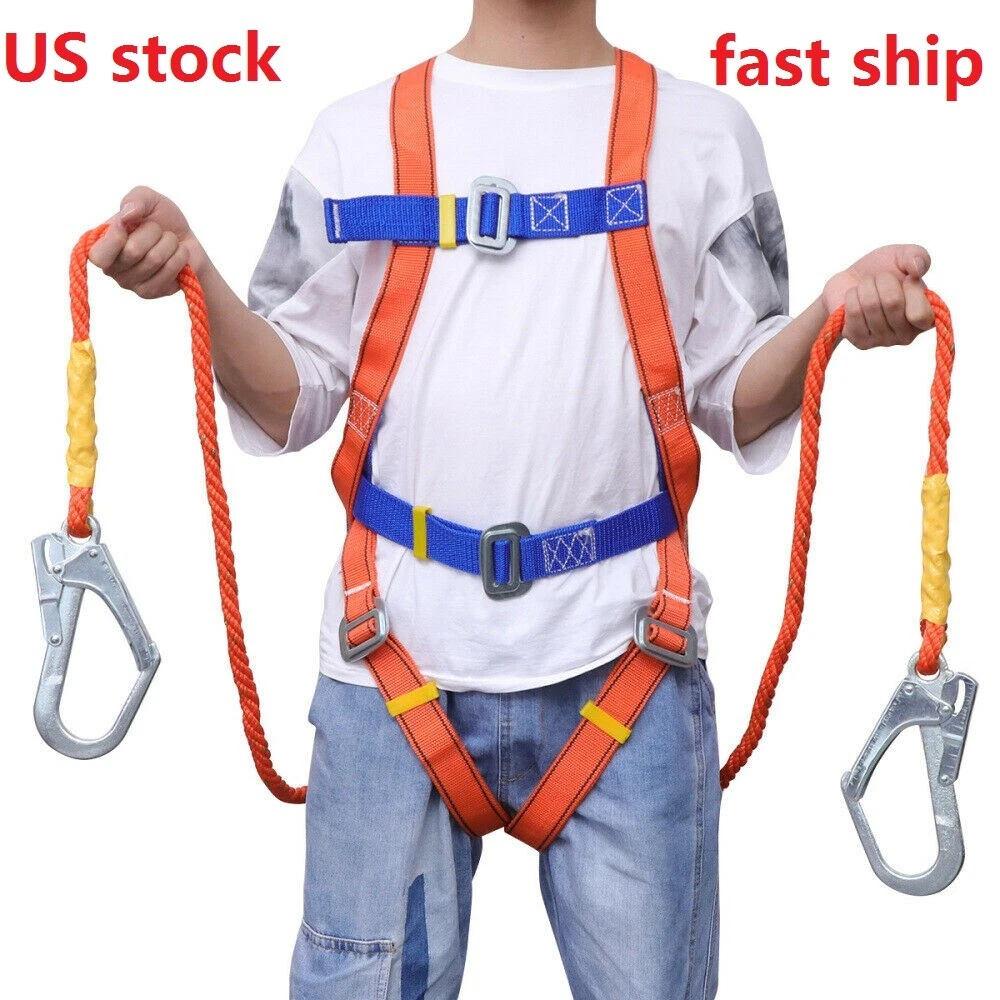 NEW Full Body Safety Rock Climbing Tree Harness Fall Protection
