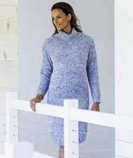 NIP SOFTIES Marshmallow Slouch Turtleneck Lounger Mottled "NAVY" size S/M Sealed