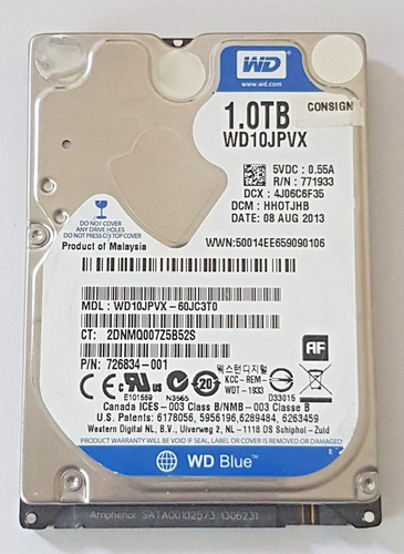 1 TB SATA Western Digital WD10JPVX-60JC3T0 5400rpm 8MB HDD 2.5" Festplatte