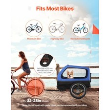 Dog Bike Trailer, Supports up to 88 lbs, Pet Cart Bicycle Carrier for Small  La