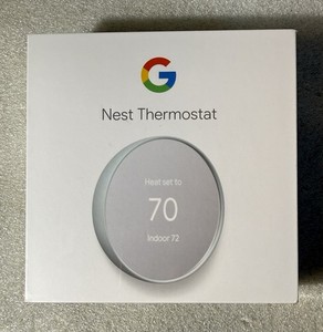 New Sealed Google Nest Thermostat Wi-Fi 4th Generation FOG Color Model G4CVZ NIB