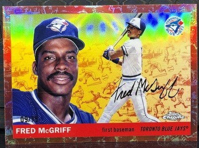 2025 Topps Chrome Platinum #455 Fred McGriff Rose Platinum Toile Creme #09/75