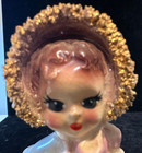 Vintage Josef Originals Carol Girl Figurine 1953 Gold Label Spaghetti Trim — photo 2