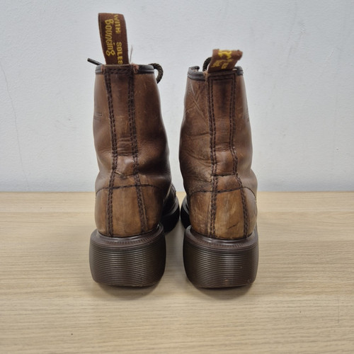 Dr Martens 1460 Brown Leather England Vintage Chunky Wedge Boots Size UK 4 EU 37 - Bild 8 von 14
