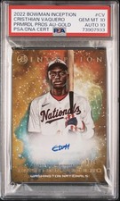 2022 Bowman Inception - Primordial Prospects Autographs Cristhian Vaquero PSA 10