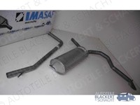 Imasaf Auspuffset Mittelrohr+Endtopf für Primastar 2.5 Turbo Diesel 2006-|Kurz
