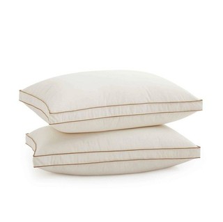 Puredown Organic Cotton Feather & Down Pillow (SET OF TWO) Natural QUEEN