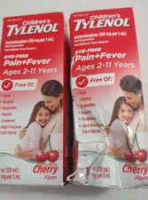 2-Pack TYLENOL Fever Treatment for Children Cherry Flavored- 4 Oz Each D6