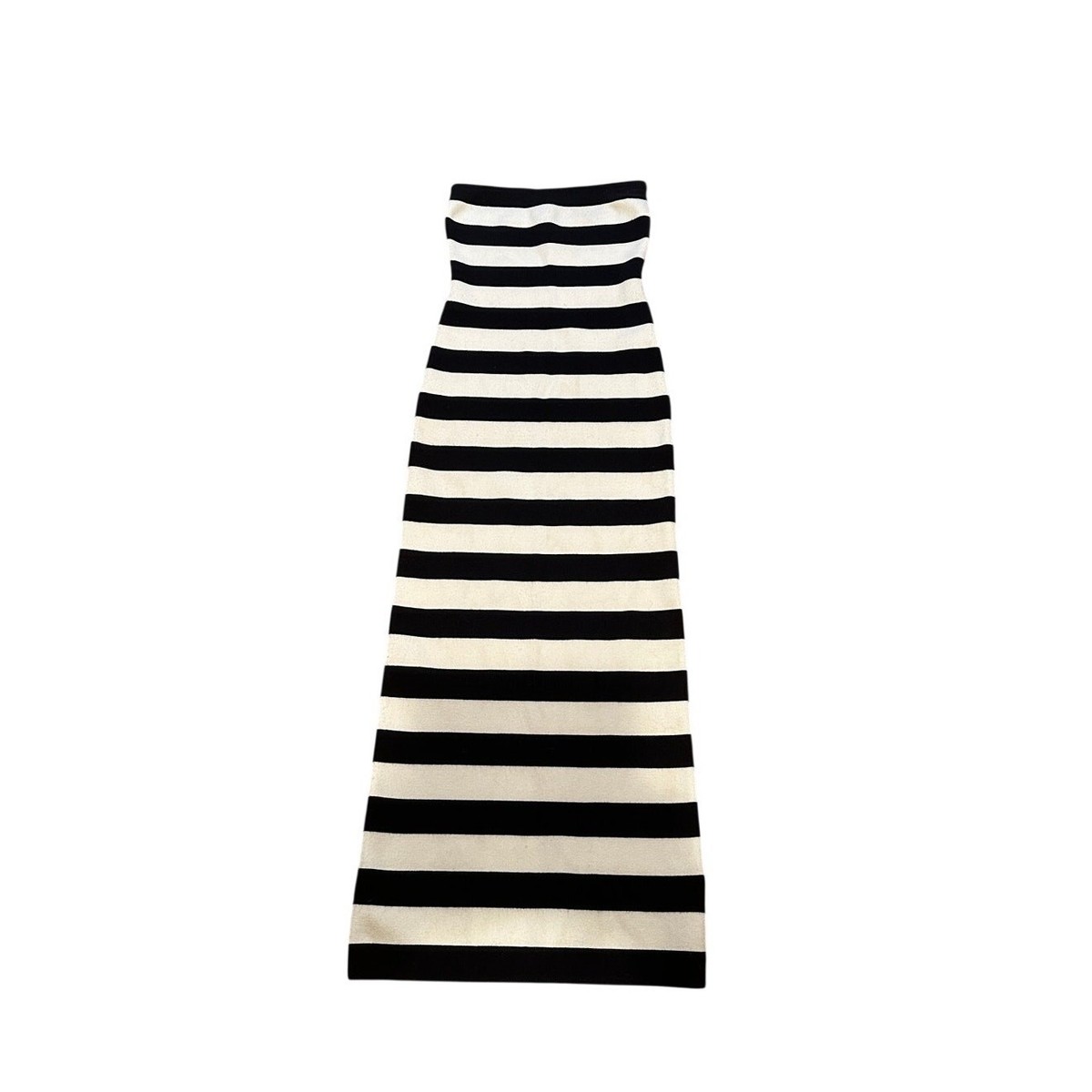 white and black vertical striped dress Abercrombie & Fitch & Stripe Maxi a line satin mini style it with layered Unique Dresses Size:Toddler