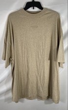 Fear of God Essentials Men's Tan Short Sleeve Cotton Logo T-shirt Size M