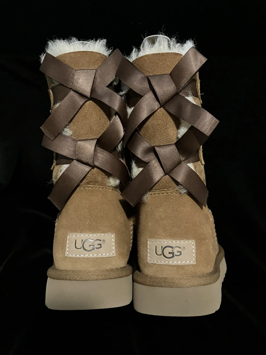 UGG Bailey Bow Brown Boots for Women for sale | eBay display picture 3
