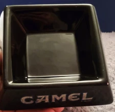Vintage 1997 CAMEL Cigarettes Black Ceramic  Ashtray