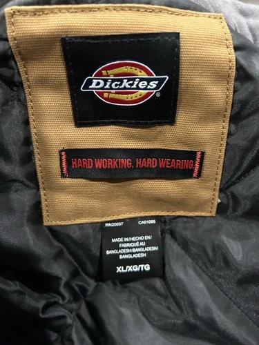 Dickies Hooded Duck Shirt Jacket Men's XL Black Lined DWR Relaxed Fit image 4