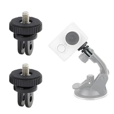 Action Camera Mount, 2-Pack (Black) Aluminum Adapter, 1/4 Tripod Adapter f [NEW]