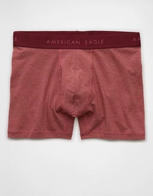 American Eagle AEO Boxer Briefs Mens Medium Red Cotton Modal 6'' Stretch