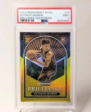 Keyonte George RC 2023 Prizm Draft Picks #14 Brilliance-Gold 09/10 Prizm PSA 9