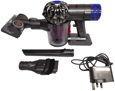 Dyson V6 Akku Staubsauger komplett gereinigt & getestet + Ladegerät chrom