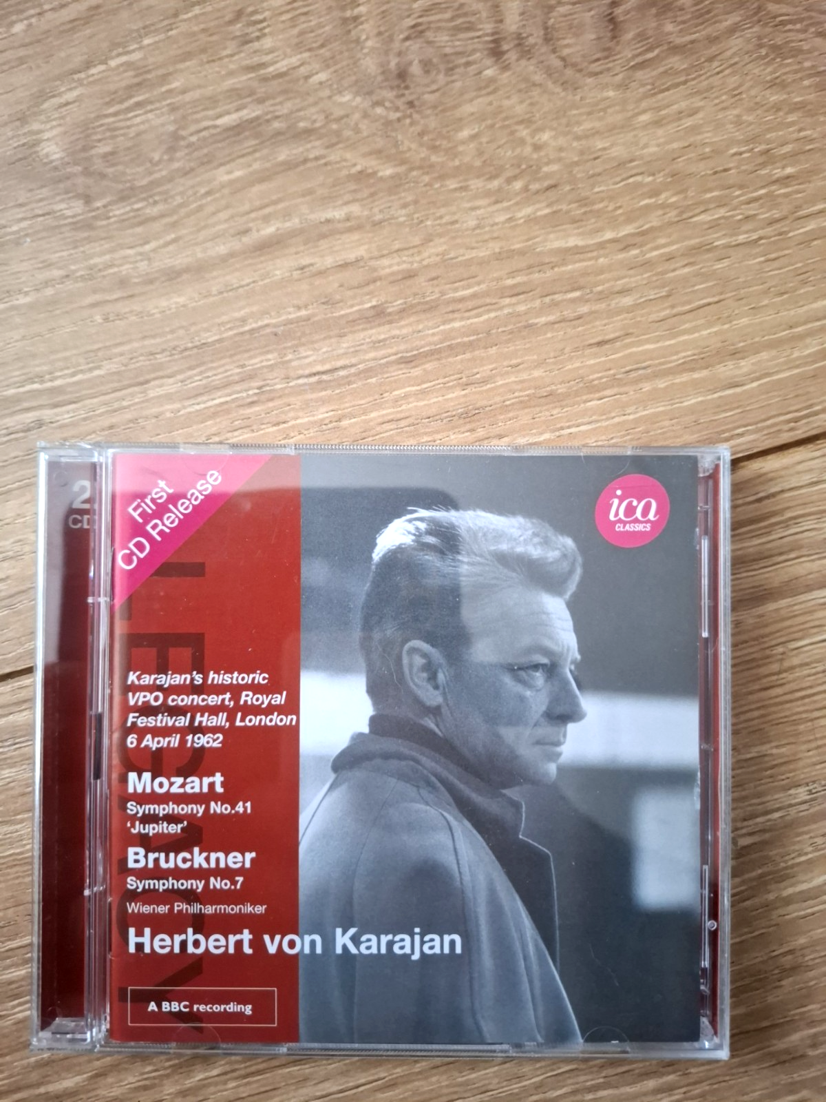 Mozart Symphony No. 41: Bruckner Symphony No. 7: Herbert Von Karajan 2CD Set