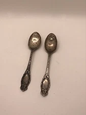 Dominick & Haff Sterling Silver Teaspoons Pat 1904 Lot of 2 Antique