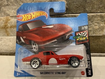 Hot Wheels  64 Corvette Sting Ray Rot Renn-Design OVP HW Race Day 7/10