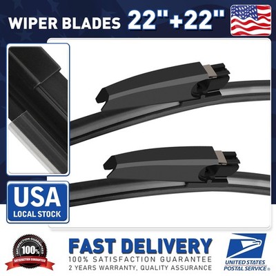Longer-Lasting Front Wiper Blades 22''&22'' L&R Replace for Audi A4 S4 RS4 A6 S6