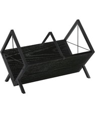 Vinyl Record Storage Rack, 80-100 LP Vinyl Record Holder Stand Display, Black