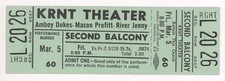 Amboy Dukes Mason Profit River Jenny 3/5/71 Des Moines IA Ticket! Ted Nugent