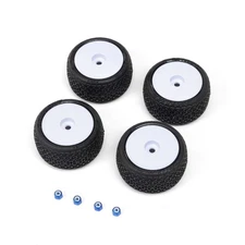 Pro-Line PRO1031513 1/28 Electron 2.0 T F/R Tires 7mm White Wheels (4) : Micro-T
