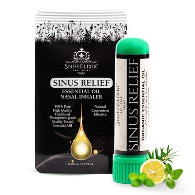 SniffElixir - Sinus Relief - Essential Oil Nasal Inhaler Aromatherapy Stick