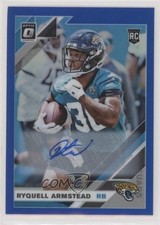 2019 Panini Donruss Optic Rookies Blue Prizm 40/75 Ryquell Armstead Auto 3wo