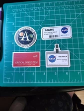4 NASA Mission Stickers Decals Curiosity Mars Shuttle Fun Space Moon Rogue