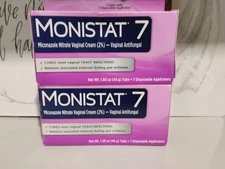 MONISTAT 7 Miconazole Vaginal Moisturizer - 1.59 oz+7 Applicators (2pk) Exp 6/27
