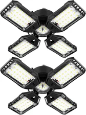 LED Garage Lights Bulb 2 Pack - 120W, 12000LM 6500K Led Shop Light with 4+1 Defo