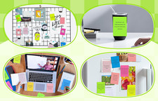  15 Pads Lined Sticky Notes 4x6 in Post, 7 Bright Colors with Lines Self-Sti...