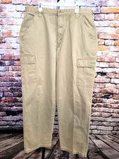 Wrangler Jeans Co Cargo Khaki Pants Men's 34x32 100 Cotton Relaxed Fit