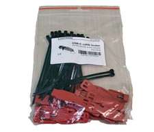 QTY. 20 Lightware C-Lock USB-C Cable locker Zip Ties M2 Screw Included