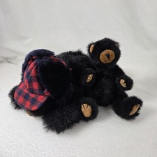 TY Beanie Baby 1996 The Black Bear Plus 1993 Ivan No Tags Bonus Hat VTG Plushie 