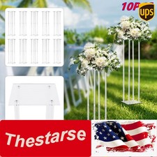 10Pcs Flower Stand Acrylic Column Acrylic Wedding Centerpieces Table Decor 31.5"