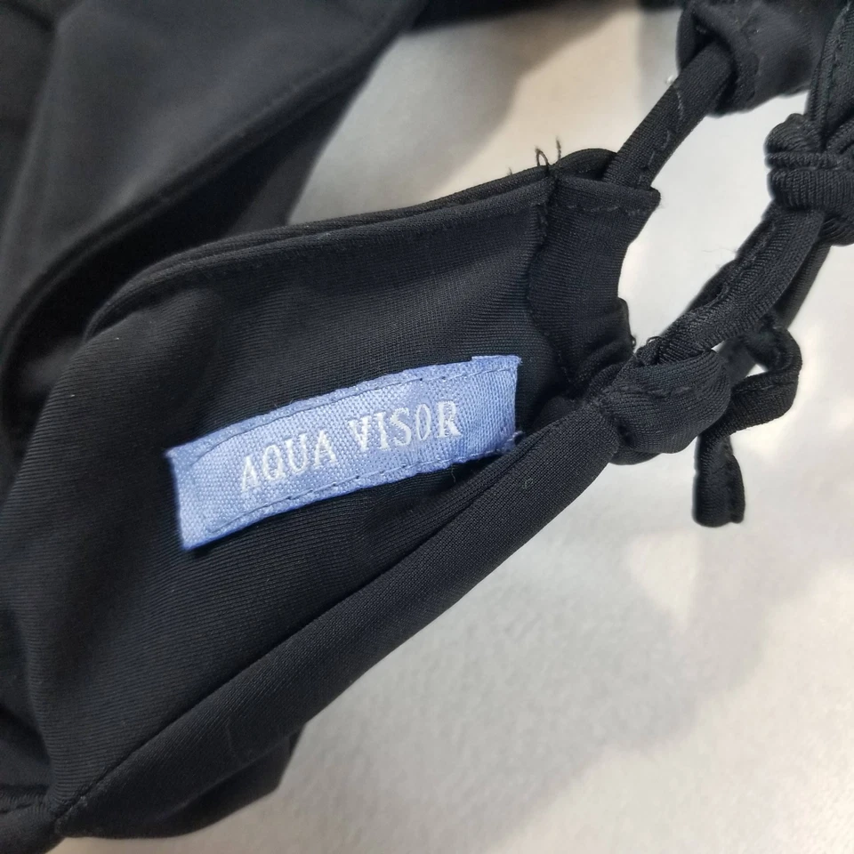 Wallaroo Aqua Visor Mujer Negro UPF 50+ Embalable Sombrero para el Sol Ajustable Atado Trasero Foto 3 de 4