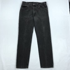 Levi's 505 Men's Black Denim Jeans 34x32 Vintage 80s USA Made