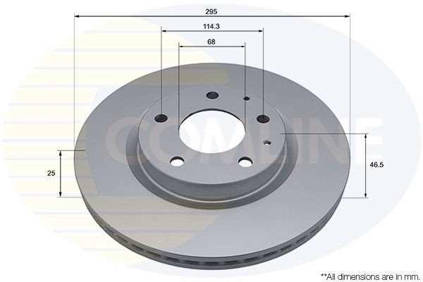 Brake Disc Front Internally Vented Coated Fits Mazda 3 CX-30 COMLINE ADC5192V