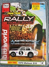 Auto World Tokyo 5 World Rally World Stage NEW TOOL '70 Datsun 510 Slot Car NIP